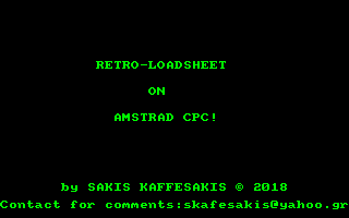 Retro Loadsheet