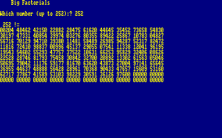 Big Factorials (Berechnung grosser Fakultaeten)